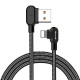USB Lightning szögletes kábel Mcdodo CA-4671 LED, 1,2m (fekete)