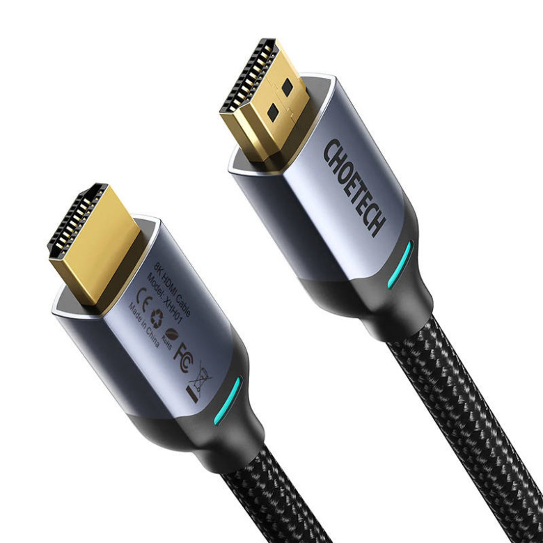 8K HDMI HDMI kábel Choetech XHH01, 2m (fekete) 8K HDMI HDMI kábel Choetech XHH01, 2m (fekete)
