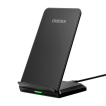 Choetech 10W-os induktív vezeték nélküli töltő bölcsővel (fekete) Choetech 10W-os induktív vezeték nélküli töltő bölcsővel (fekete)