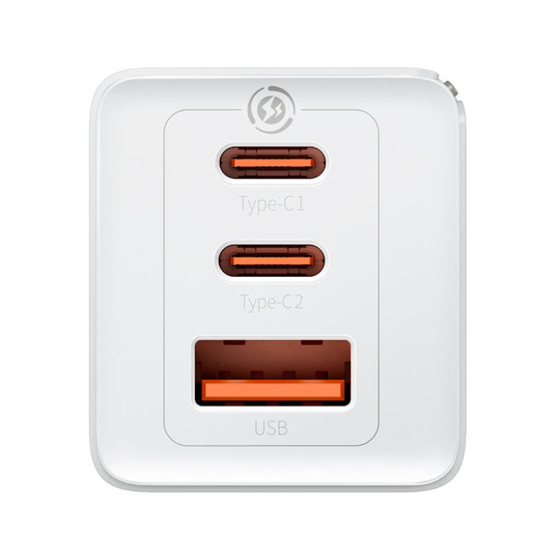 Baseus GaN5 Pro hálozati töltő, 2xUSB-C + USB, 65W (fehér) Baseus GaN5 Pro hálozati töltő, 2xUSB-C + USB, 65W (fehér)