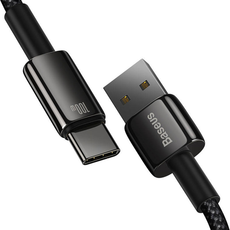 Baseus Tungsten Gold USB - USB-C Kábel, 100W, 2m (fekete) Baseus Tungsten Gold USB - USB-C Kábel, 100W, 2m (fekete)