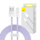 Baseus Dynamic 2 USB - Lightning töltőkábel, 2,4A, 2m (lila)