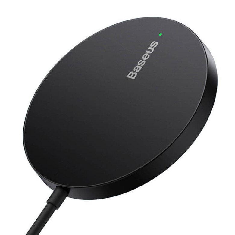 Baseus Simple Mini3 Mágneses (MagSafe), vezeték nélküli töltő, 15W (fekete) Baseus Simple Mini3 Mágneses (MagSafe), vezeték nélküli töltő, 15W (fekete)
