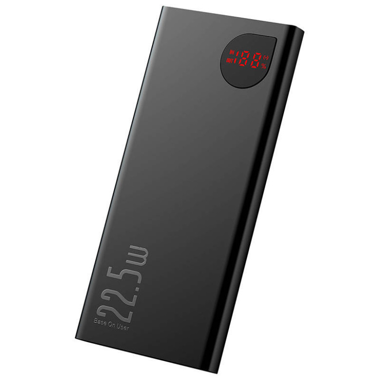 Baseus Adaman fém Powerbank, 10000mAh, 2xUSB, USB-C, Lightning, MicroUSB 22.5W (czarny) Baseus Adaman fém Powerbank, 10000mAh, 2xUSB, USB-C, Lightning, MicroUSB 22.5W (czarny)
