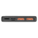 Baseus Adaman fém Powerbank, 10000mAh, 2xUSB, USB-C, Lightning, MicroUSB 22.5W (czarny)