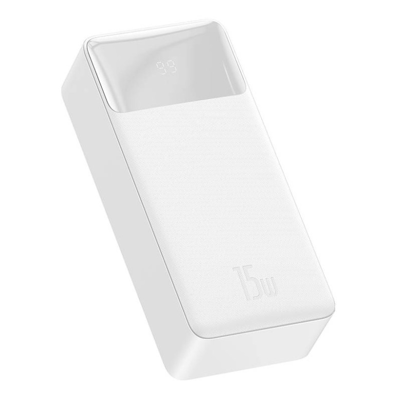 Baseus Bipow Powerbank, 30000mAh, 15W (fehér) Baseus Bipow Powerbank, 30000mAh, 15W (fehér)