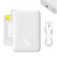 Baseus Magnetic Mini Powerbank, USB-C, 10000mAh, 20W, MagSafe (fehér) Baseus Magnetic Mini Powerbank, USB-C, 10000mAh, 20W, MagSafe (fehér)