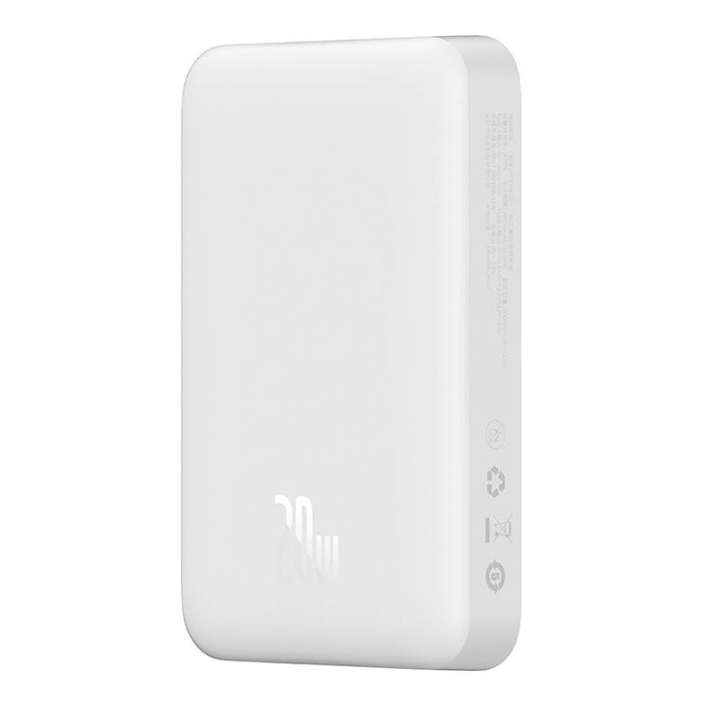 Baseus Magnetic Mini Powerbank, USB-C, 10000mAh, 20W, MagSafe (fehér) Baseus Magnetic Mini Powerbank, USB-C, 10000mAh, 20W, MagSafe (fehér)