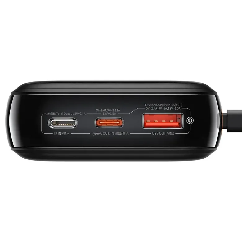 Baseus Qpow PRO Powerbank Powerbank Baseus Qpow PRO Lightning kábellel, 20000mAh, 20W (fekete) Baseus Qpow PRO Powerbank Powerbank Baseus Qpow PRO Lightning kábellel, 20000mAh, 20W (fekete)
