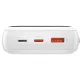 Powerbank Baseus Qpow PRO Lightning kábellel, USB-C és USB porttal, 20000mAh, 20W (fehér)