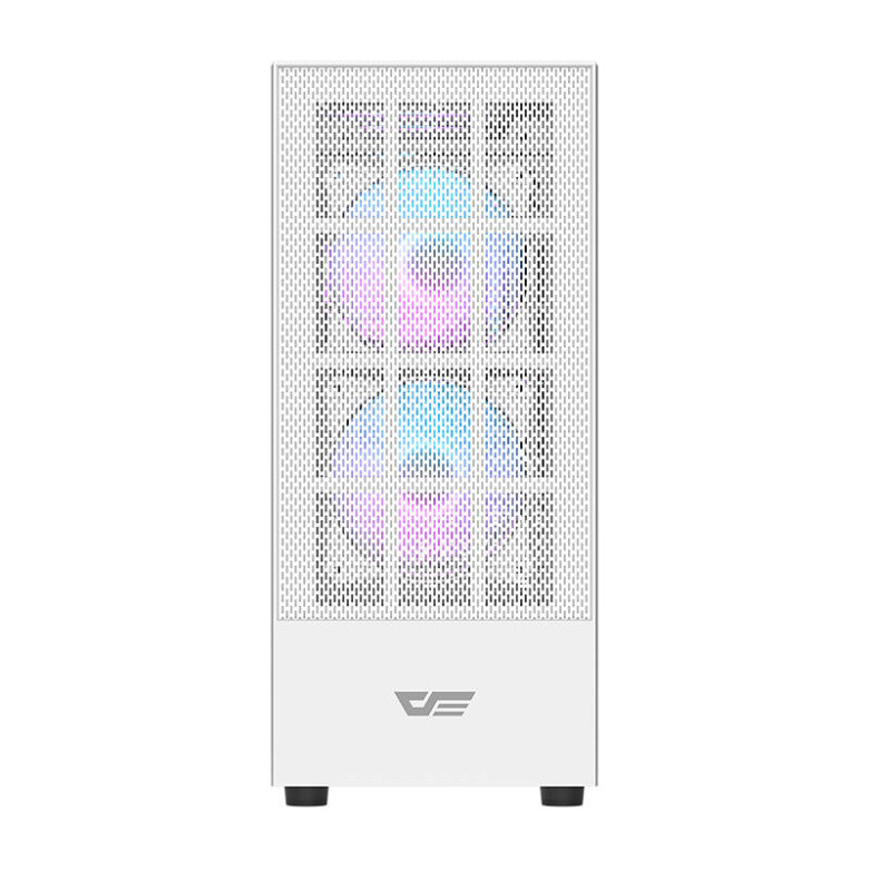 Darkflash A290 számítógépház + 3 RGB ventilátor (fehér)