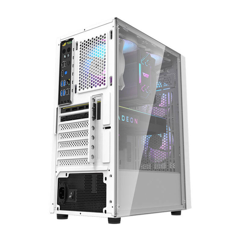 Darkflash A290 számítógépház + 3 RGB ventilátor (fehér)
