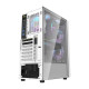 Darkflash A290 számítógépház + 3 RGB ventilátor (fehér)