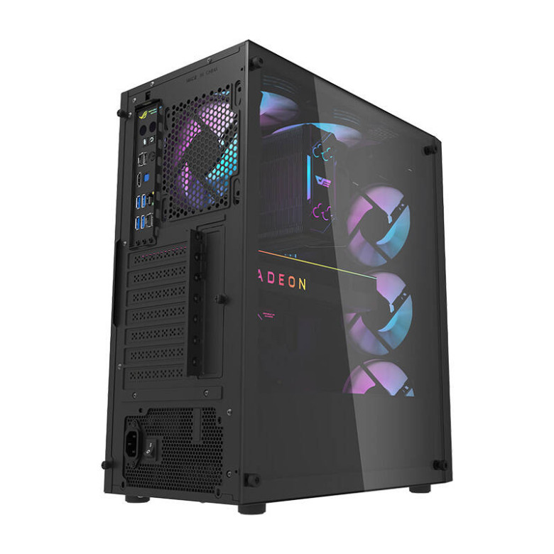 Darkflash DK351 számítógépház + 4 RGB ventilátor (fekete)