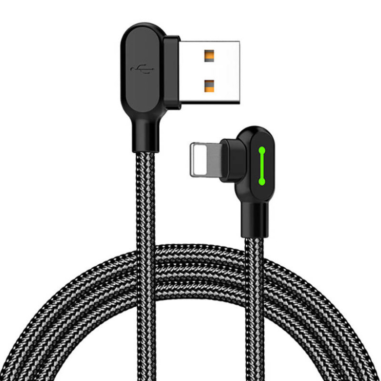 USB Lightning kábel, Mcdodo CA-4673, ferde, 1.8m (fekete) USB Lightning kábel, Mcdodo CA-4673, ferde, 1.8m (fekete)