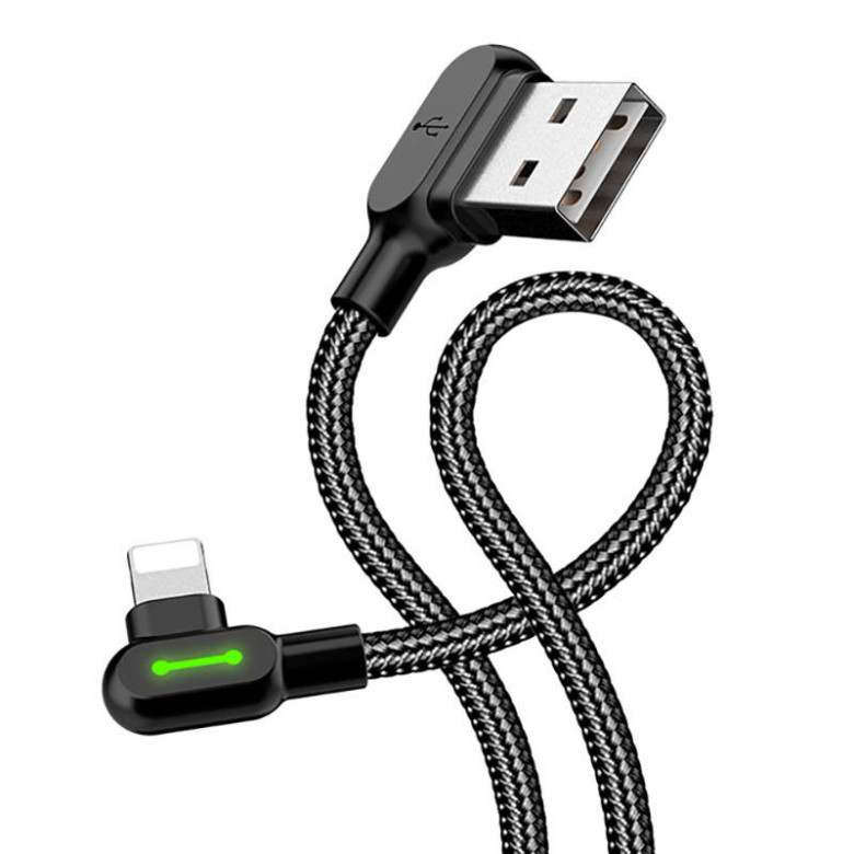 USB Lightning kábel, Mcdodo CA-4673, ferde, 1.8m (fekete) USB Lightning kábel, Mcdodo CA-4673, ferde, 1.8m (fekete)