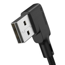 USB Lightning kábel, Mcdodo CA-7300, ferde, 1.8m (fekete)