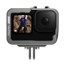 Telesin alumínium biztonsági tok GoPro Hero 12 / 11 / 10 / 9 kamerához függőleges fogantyúval Telesin alumínium biztonsági tok GoPro Hero 12 / 11 / 10 / 9 kamerához függőleges fogantyúval