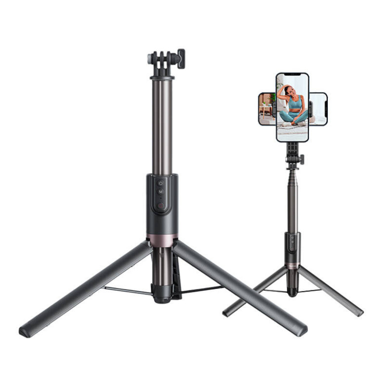 Selfie-stick TELESIN állvánnyal és távirányítóval GoPro / telefonokhoz (130 cm) Selfie-stick TELESIN állvánnyal és távirányítóval GoPro / telefonokhoz (130 cm)