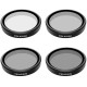 4 db-os TELESIN CPL/ND8/ND16/ND32 szűrőkészlet DJI Osmo Action 3 / 4 / 5 készülékhez 4 db-os TELESIN CPL/ND8/ND16/ND32 szűrőkészlet DJI Osmo Action 3 / 4 / 5 készülékhez