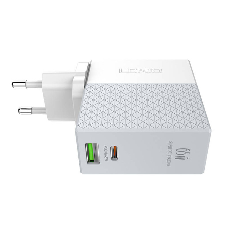 LDNIO A2620C USB, USB-C 65W hálózati töltő + USB-C - USB-C kábel LDNIO A2620C USB, USB-C 65W hálózati töltő + USB-C - USB-C kábel
