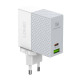 LDNIO A2620C USB, USB-C 65W hálózati töltő + USB-C - USB-C kábel