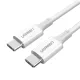 UGREEN USB 2.0 USB-C-USB-C kábel, 1 m (fehér) UGREEN USB 2.0 USB-C-USB-C kábel, 1 m (fehér)