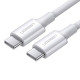 UGREEN US300 USB-C-USB-C 2.0 kábel, 2 m (fehér) UGREEN US300 USB-C-USB-C 2.0 kábel, 2 m (fehér)