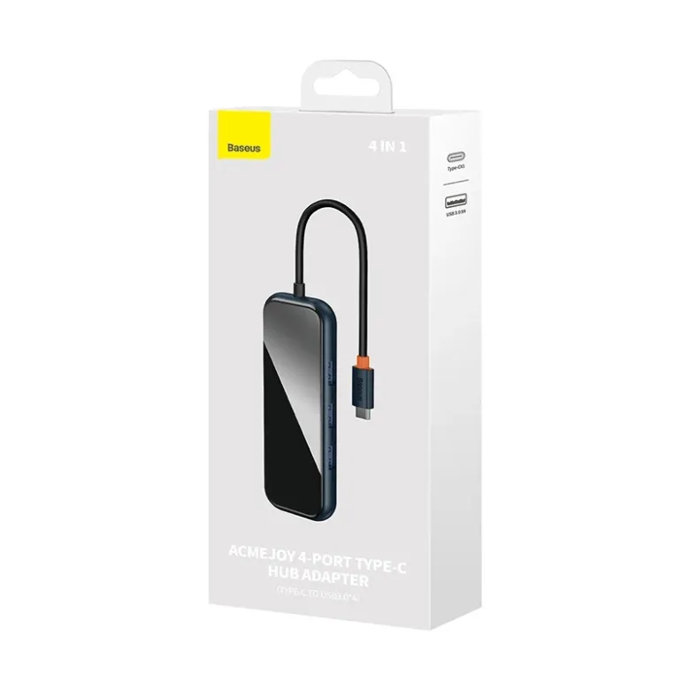 Baseus 4 az 1-ben HUB adapter USB-C - 4xUSB 3.0 (sötétszürke) Baseus 4 az 1-ben HUB adapter USB-C - 4xUSB 3.0 (sötétszürke)