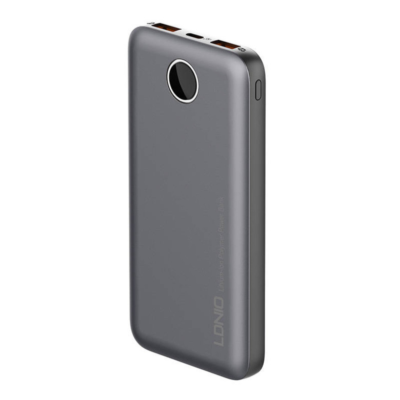 LDNIO Powerbank PQ10, 2xUSB, 22.5W, 10000mah (szürke) LDNIO Powerbank PQ10, 2xUSB, 22.5W, 10000mah (szürke)