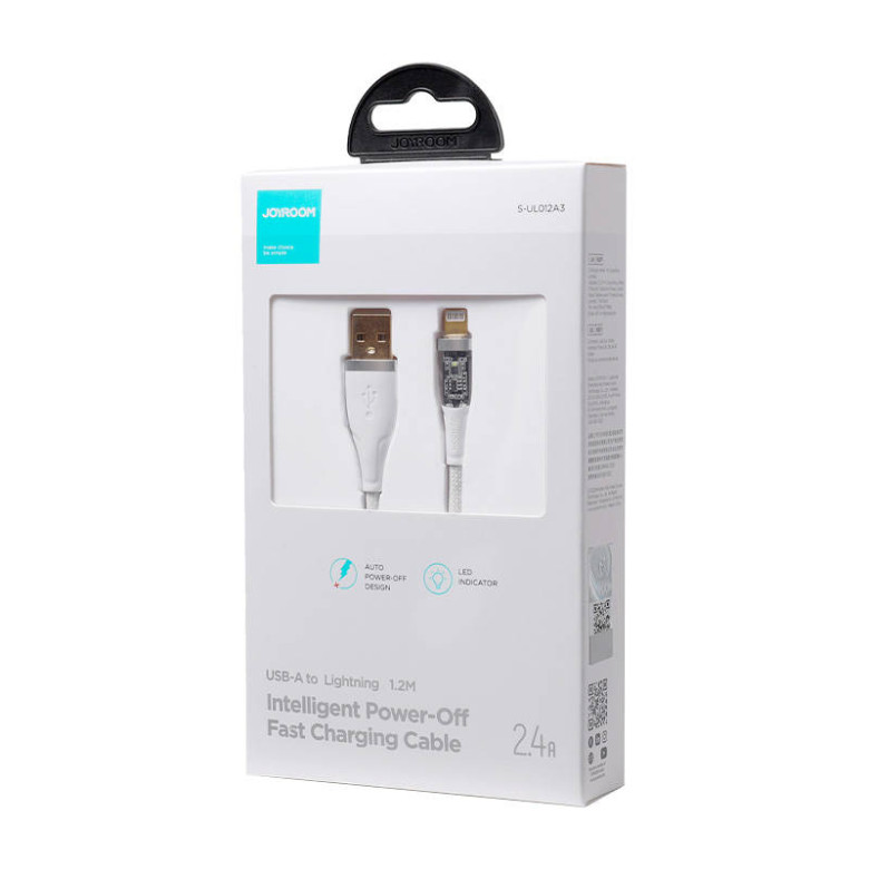 USB-A / Lightning / 2.4A / 1.2m Joyroom S-UL012A3 (biały)
