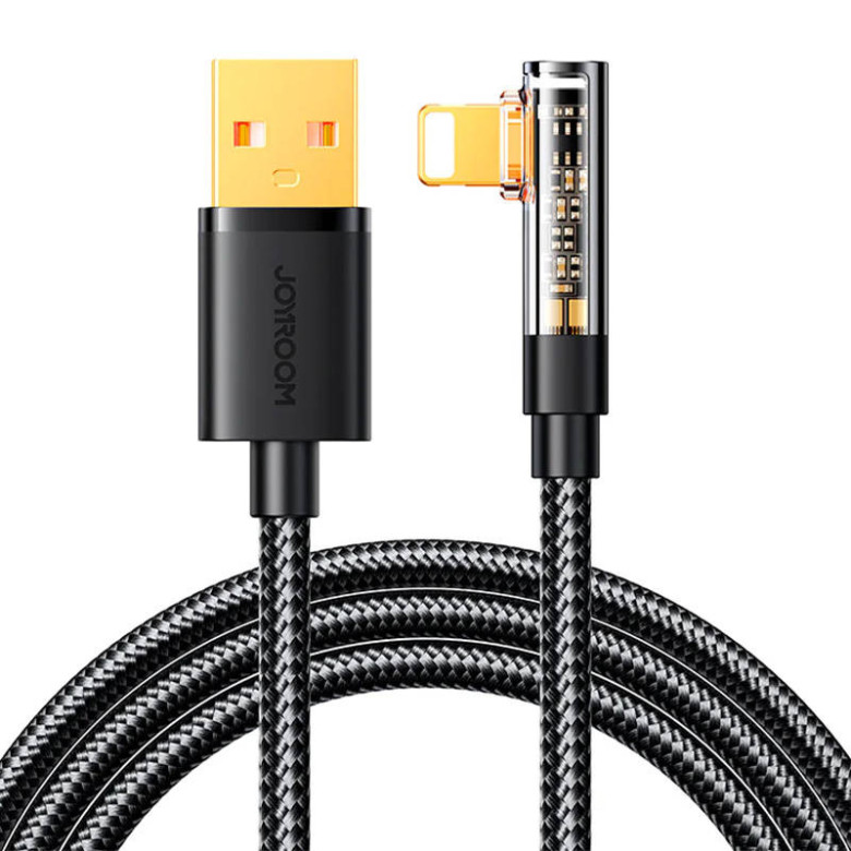 USB-A / Lightning / szög / 1.2m Joyroom S-UL012A6 (czarny) USB-A / Lightning / szög / 1.2m Joyroom S-UL012A6 (czarny)