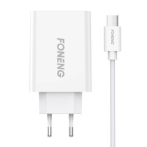 Foneng EU43 hálózati töltő, 1x USB + Micro-USB kábel