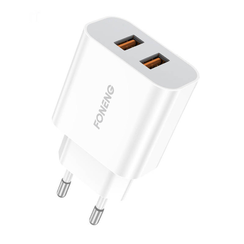 Foneng EU45 hálózati töltő, 2x USB + USB-Lightning kábel Foneng EU45 hálózati töltő, 2x USB + USB-Lightning kábel