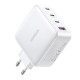 UGREEN Nexode 15337 hálózati töltő, 3xUSB-C, USB-A 3.0, PD3.0, QC4.0, GaN, 100W (fehér)