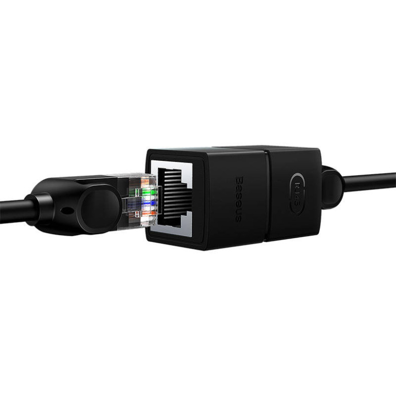 Baseus AirJoy Series RJ-45 internetkábel-csatlakozó (fekete) Baseus AirJoy Series RJ-45 internetkábel-csatlakozó (fekete)