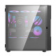 Darkflash DK431 Glass számítógépház + 4 RGB ventilátor (fekete)