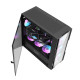 Darkflash DK431 Glass számítógépház + 4 RGB ventilátor (fekete)