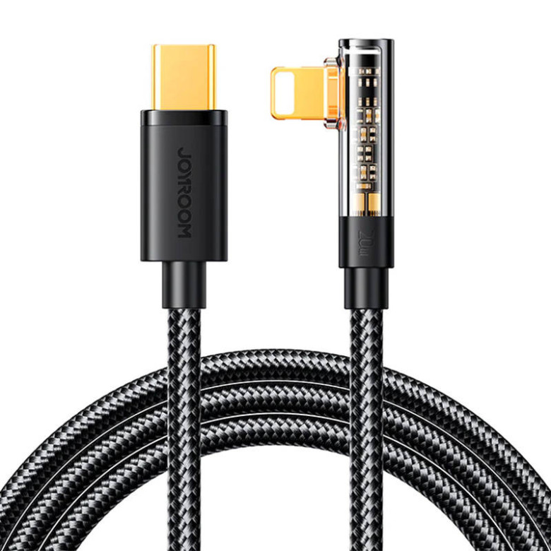 USB-C Lightning Joyroom kábel S-CL020A6 1.2m, 20W, szögletes (fekete)