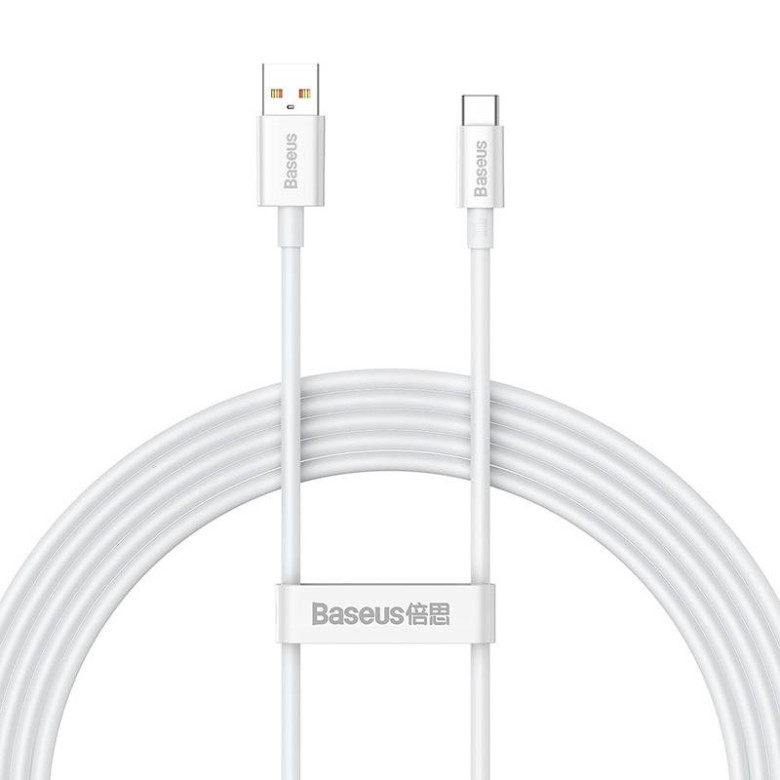 Baseus Superior USB - USB-C kábel, 100W, 2m (fehér) Baseus Superior USB - USB-C kábel, 100W, 2m (fehér)