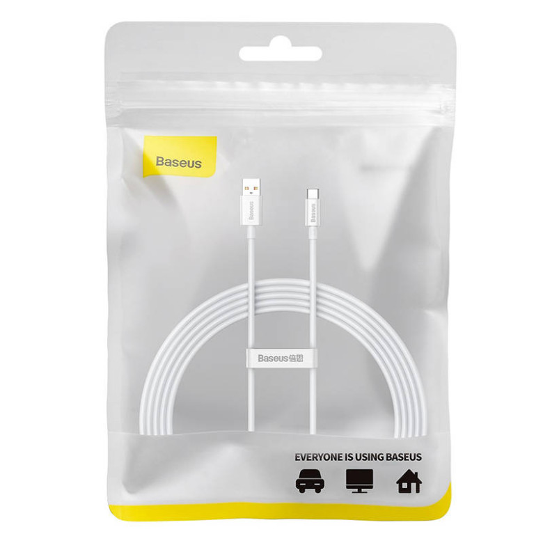 Baseus Superior USB - USB-C kábel, 100W, 2m (fehér) Baseus Superior USB - USB-C kábel, 100W, 2m (fehér)