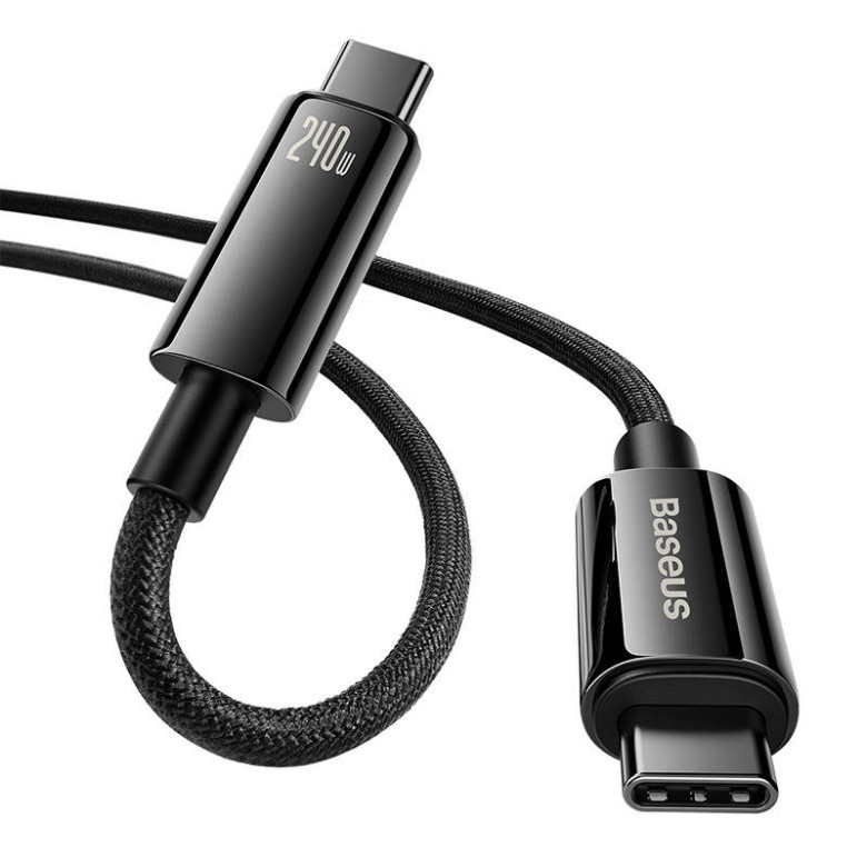 Baseus Tungsten Gold USB-C - USB-C kábel, 240W, 3m (fekete) Baseus Tungsten Gold USB-C - USB-C kábel, 240W, 3m (fekete)