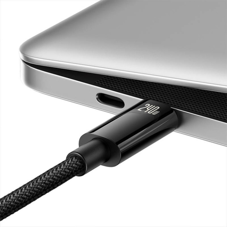 Baseus Tungsten Gold USB-C - USB-C kábel, 240W, 3m (fekete) Baseus Tungsten Gold USB-C - USB-C kábel, 240W, 3m (fekete)