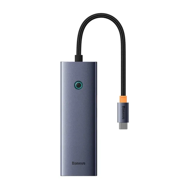 Baseus UltraJoy 4 az 1-ben hub, USB-C 3x + USB 3.0 + RJ45 (szürke) Baseus UltraJoy 4 az 1-ben hub, USB-C 3x + USB 3.0 + RJ45 (szürke)