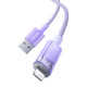 Baseus Lightning Explorer Series Gyorstöltő kábel USB-A, 1m, 2,4A (lila) Baseus Lightning Explorer Series Gyorstöltő kábel USB-A, 1m, 2,4A (lila)