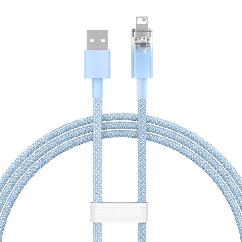 Baseus Explorer Series USB / Lightning gyorstöltő kábel 1m, 2,4A (kék) Baseus Explorer Series USB / Lightning gyorstöltő kábel 1m, 2,4A (kék)