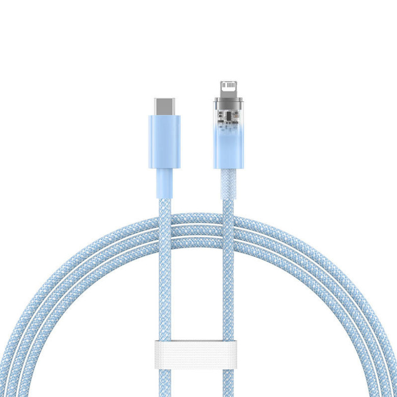 Baseus Explorer Series USB-C / Lightning gyorstöltő kábel 1m, 20W (kék) Baseus Explorer Series USB-C / Lightning gyorstöltő kábel 1m, 20W (kék)