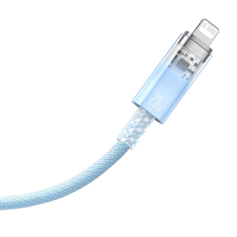 Baseus Explorer Series USB-C / Lightning gyorstöltő kábel 1m, 20W (kék) Baseus Explorer Series USB-C / Lightning gyorstöltő kábel 1m, 20W (kék)