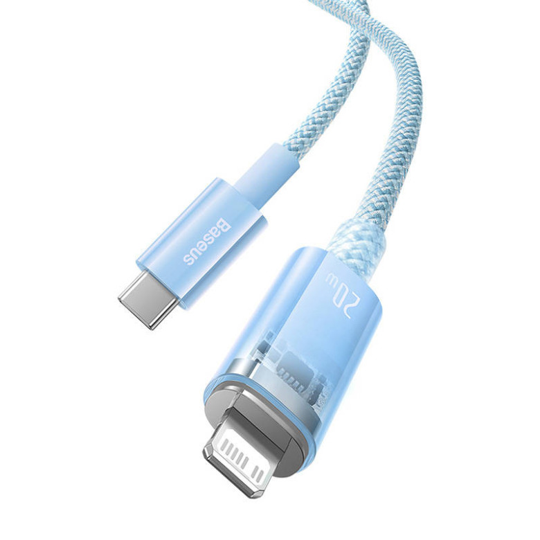 Baseus Explorer Series USB-C / Lightning gyorstöltő kábel 1m, 20W (kék) Baseus Explorer Series USB-C / Lightning gyorstöltő kábel 1m, 20W (kék)