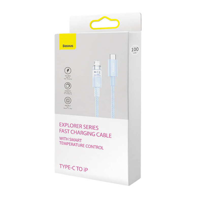 Baseus Explorer Series USB-C / Lightning gyorstöltő kábel 1m, 20W (kék) Baseus Explorer Series USB-C / Lightning gyorstöltő kábel 1m, 20W (kék)